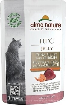 Фото Almo Nature HFC Adult Cat Jelly Tuna Fillet with Shrimps 55 г