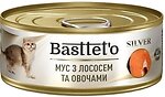 Фото Basttet'o Silver Мусс с лососем и овощами ж/б 85 г