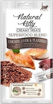 Фото Natural Kitty Creamy Treats Chicken, Liver & Flaxseed 4x12 г