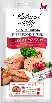 Фото Natural Kitty Creamy Treats Tuna, Salmon & Cranberry 4x12 г