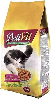 Фото DeliVit Mix Adult Cat Meet, Cereals & Vitamins 20 кг