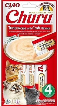 Фото Inaba Churu Puree Tuna Recipe with Crab Flavor 4x14 г