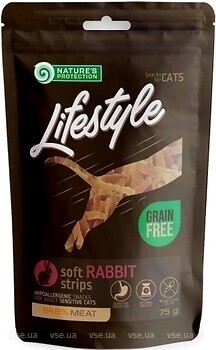 Фото Nature's Protection Lifestyle Snack Soft Rabbit Strips 75 г (SNK46153)