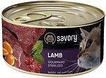 Фото Savory Adult Cat Gourmand Sterilized Lamb 4x200 г