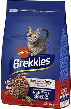 Фото Brekkies Cat with Beef, Vegetables and Cereals 1.5 кг