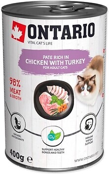 Фото Ontario Cat Chicken with Turkey 400 г
