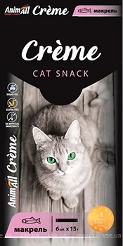 Фото AnimAll Cat Snack Creme with Mackerel 6x15 г (176405)