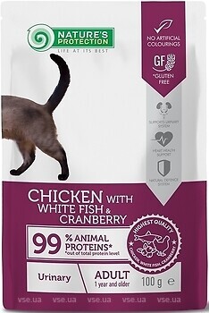 Фото Nature's Protection Urinary Chicken with White Fish & Cranberry 100 г (NPUPF63654)