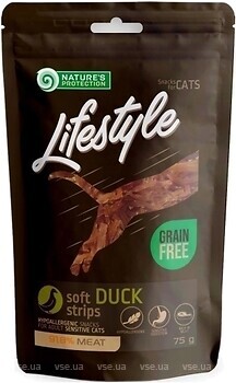 Фото Nature's Protection Lifestyle Snack Soft Duck Strips 75 г (SNK46152)