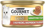 Фото Gourmet Gold Кусочки в паштете с уткой, морковью и шпинатом 24x85 г