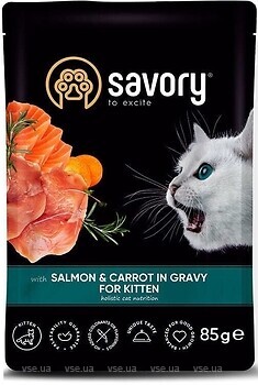 Фото Savory Kitten with Salmon and Carrot in Gravy 22x85 г