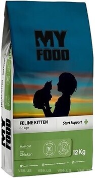 Фото My Food Kitten Cat Food With Chicken Start Support 12 кг