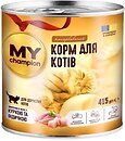 Фото My Champion Шматочки в желе з куркою і індичкою 415 г