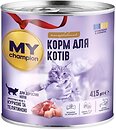 Фото My Champion Шматочки в желе з куркою і телятиною 415 г