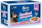 Фото Brit Premium Cat Pouch Sterilised Plate Fillets in Gravy 12x85 г