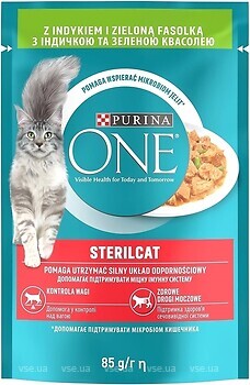 Фото Purina One Sterilcat Turkey & Green Beans 26x85 г