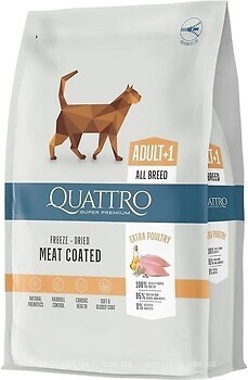 Фото Quattro Cat Adult with Poultry 1.5 кг