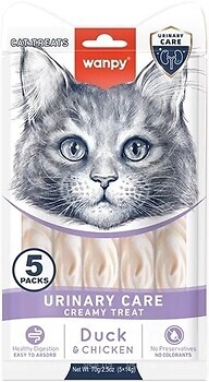 Фото Wanpy Creamy Treat Urinary Care Duck & Chicken 5x14 г (RAC-69)