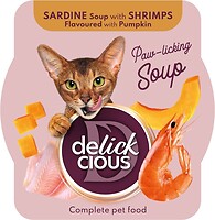 Фото Delickcious Paw-licking Soup Sardine Soup with Shrimps Flavoured with Pumpkin 80 г