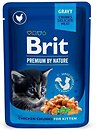 Фото Brit Premium Cat Pouches for Kitten Chicken Chunks 24x100 г