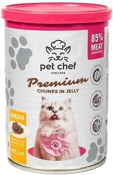 Фото Pet Chef Шматочки в желе з куркою 415 г