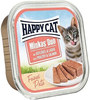 Фото Happy Cat Minkas Duo Geflugel & Lachs 100 г