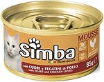 Фото Monge Simba Mousse With Hearts and Chicken Livers 6x85 г