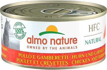 Фото Almo Nature HFC Adult Cat Natural Chicken and Shrimps 70 г