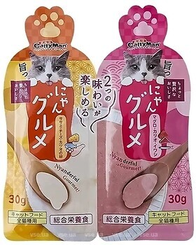 Фото CattyMan Complete Twins Pouch Курка, сир, тунець 2x30 г (Z1533)