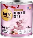 Фото My Champion Шматочки в желе з куркою і печінкою 415 г