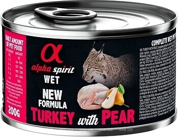 Фото Alpha Spirit Adult Turkey with Pear 6x200 г