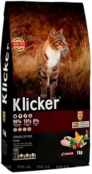 Фото Klicker Adult Sterilised Cat Chicken 1 кг