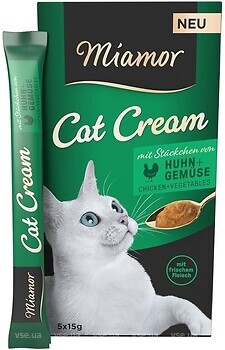 Фото Miamor Cat Cream Huhn-Gemuse 5x15 г