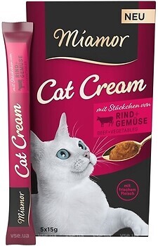 Фото Miamor Cat Cream Rind-Gemuse 5x15 г