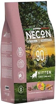Фото Necon Natural Wellness Kitten Turkey & Rice 1.5 кг