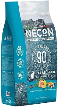 Фото Necon Natural Wellness Cat Steril White Fish & Rice 1.5 кг