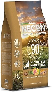 Фото Necon Natural Wellness Cat Steril Pork & Rice 1.5 кг