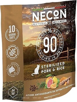 Фото Necon Natural Wellness Cat Steril Pork & Rice 400 г