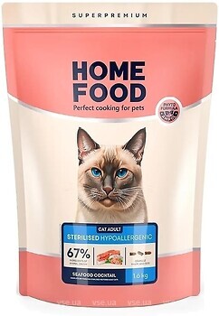 Фото Home Food Сухой корм для стерилизованных кошек Морской коктейль 1.6 кг (3068016)