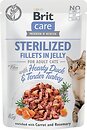 Фото Brit Care Cat Sterelized Hearty Duck & Tender Turkey 24x85 г