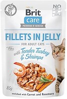Фото Brit Fillets in Jelly Tender Turkey and Shrimps 24x85 г