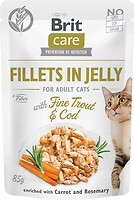 Фото Brit Care Fillets in Jelly Fine Trout & Cod 24x85 г