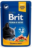 Фото Brit Premium Cat Pouches Salmon & Trout 12x100 г
