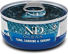 Фото Farmina N&D Ocean Tuna, Sardine & Shrimp 24x70 г