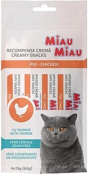Фото Miau Miau Creamy Lickable Treats Chicken 4x15 г