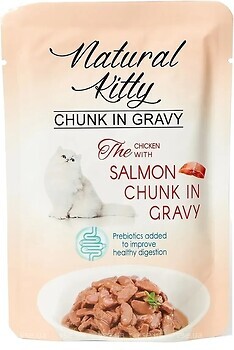Фото Natural Kitty Chunk In Gravy Chicken With Salmon 85 г