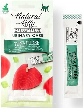 Фото Natural Kitty Functional Cream Treats Tuna Puree Urinary Care 4x12 г