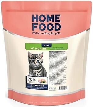 Фото Home Food Сухий корм для кошенят Курка 200 г
