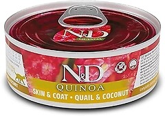 Фото Farmina N&D Quinoa Skin & Coat Quail & Coconut 80 г