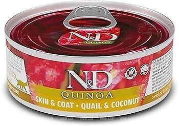 Фото Farmina N&D Quinoa Skin & Coat Quail & Coconut 80 г